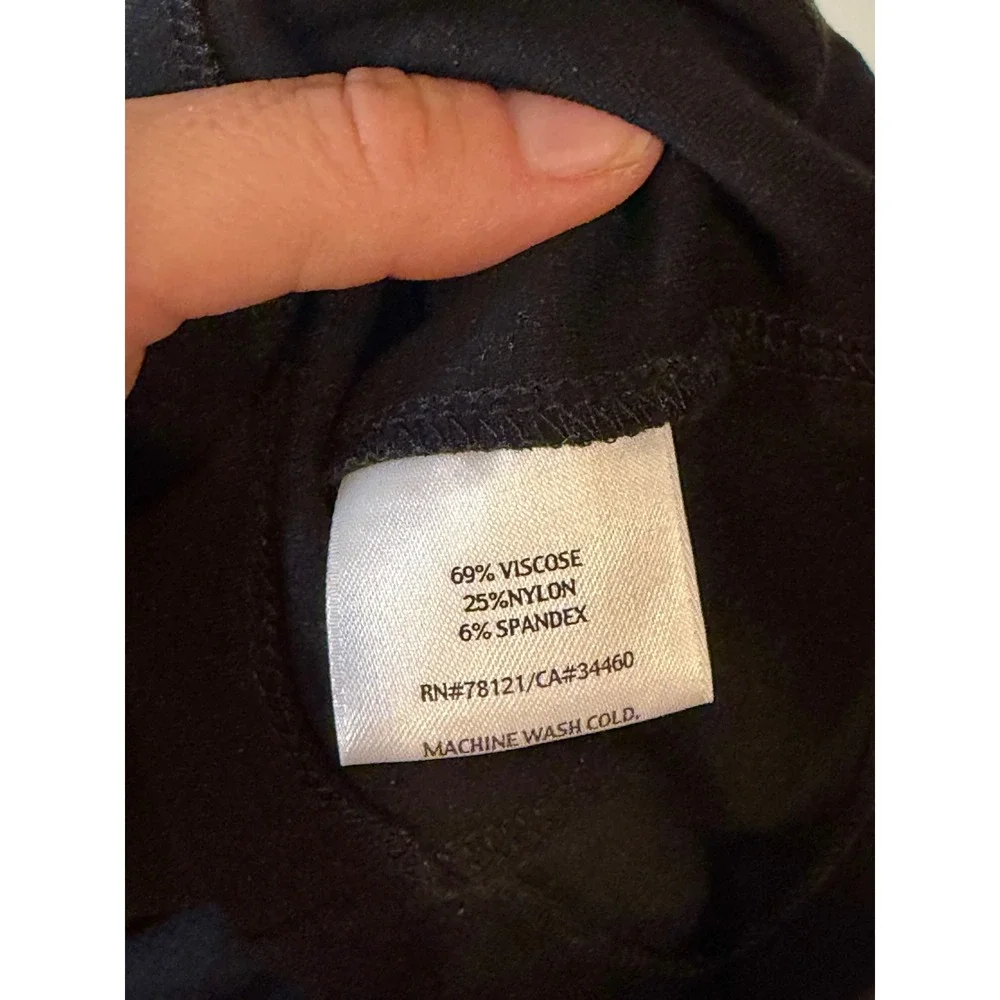 Eileen Fisher Black Italian Ponte Knit Pull On Slim Pants XS Corporate‎ Office